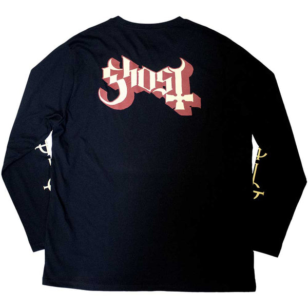 Ghost| Official Band Long Sleeve T-Shirt | Papa & Radient Ghouls (Back & Sleeve Print)