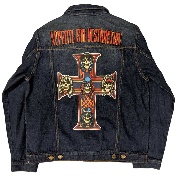Guns N' Roses Unisex Denim Jacket: Appetite For Destruction (Back Print)