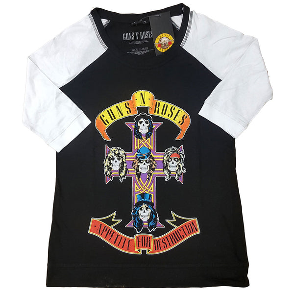 Guns N' Roses Unisex Raglan T-Shirt: Appetite For Destruction