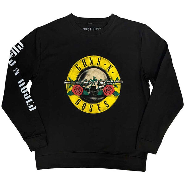 Guns N' Roses | Official Band Sweatshirt | Classic Logo (Sleeve Print)
