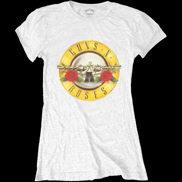Guns N' Roses Ladies T-Shirt: Classic Bullet Logo (Skinny Fit)
