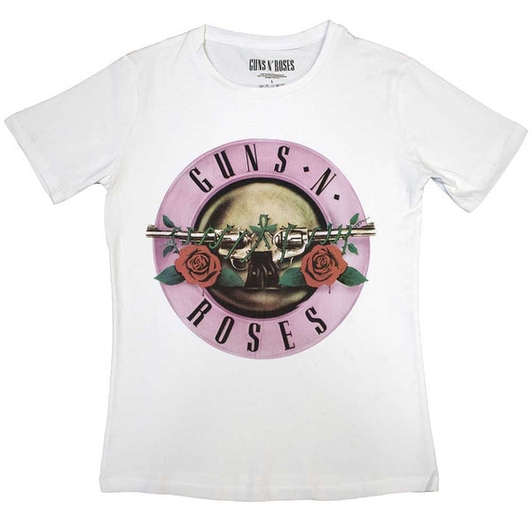 Guns N' Roses | Official Band Ladies T-Shirt | Classic Logo white