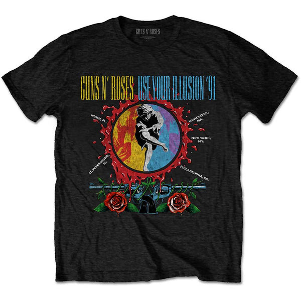 Guns N' Roses | Official Band T-Shirt | Use Your Illusion Circle Splat