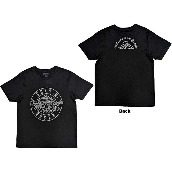 Guns N' Roses | Official Band T-Shirt| Classic Bullet Mono (Back Print)