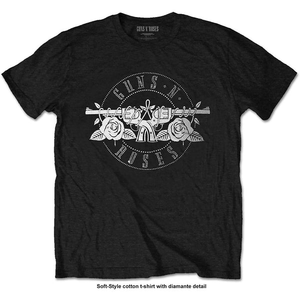 Guns N' Roses | Official Band T-Shirt | Circle Logo (Diamante)