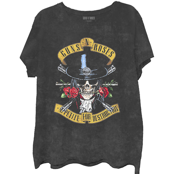 Guns N' Roses | Official Band T-shirt | Appetite Washed (Dip-Dye/Mineral Wash)