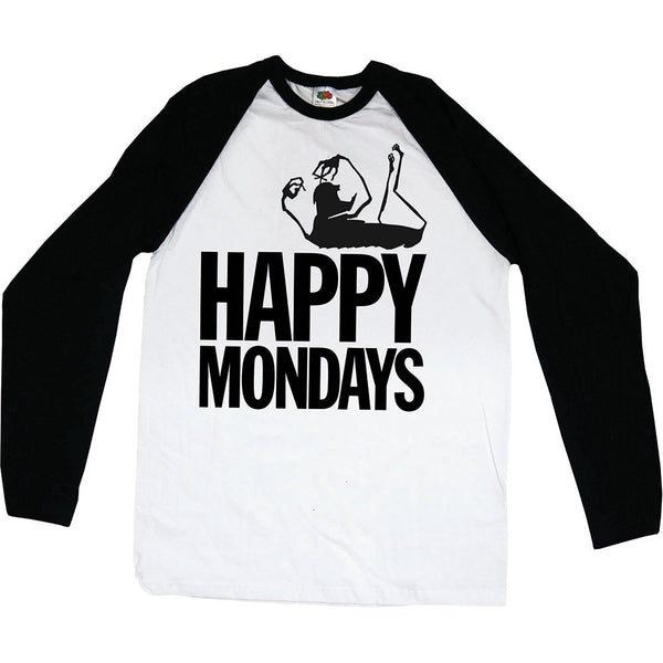 Happy Mondays Unisex Raglan T-Shirt: Logo