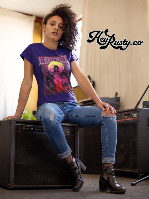 Jimi Hendrix Ladies T-Shirt: Karl Ferris Wheel