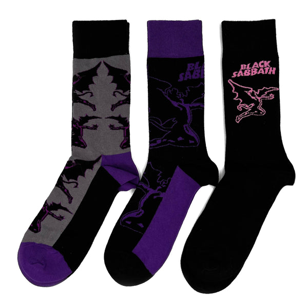 Black Sabbath Socks 3 Pack - Adult UK 7-11 (EU 41-46, US 8-12)