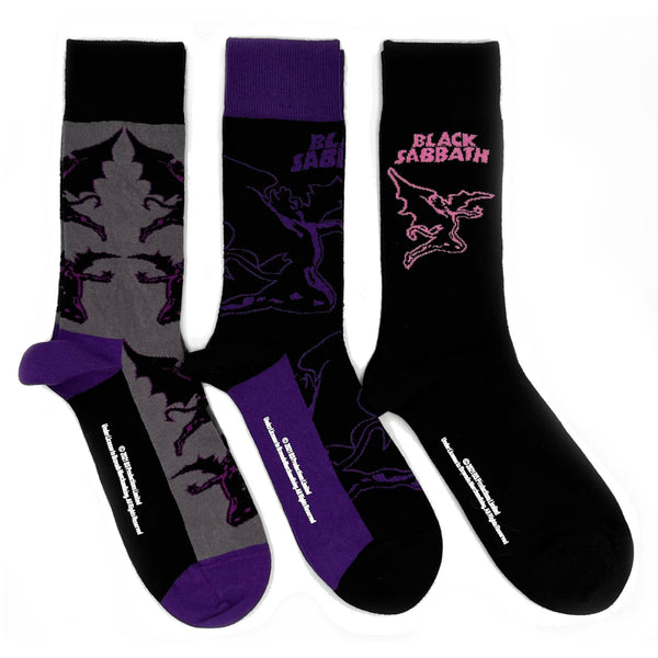 Black Sabbath Socks 3 Pack - Adult UK 7-11 (EU 41-46, US 8-12)