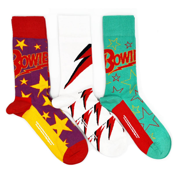 David Bowie Socks 3 pack - Adult UK 7-11 (EU 41-46, US 8-12)