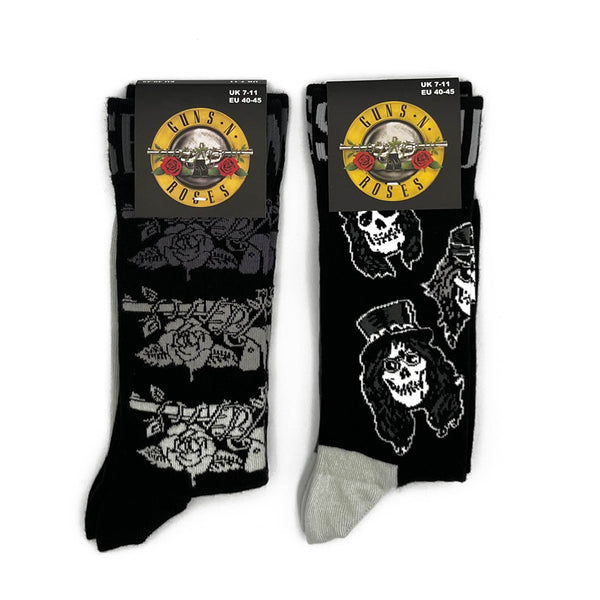 Guns N' Roses Socks 2 Pack - Adult UK 7-11 (EU 41-46, US 8-12)