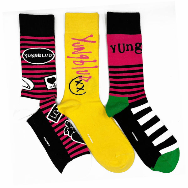 Yungblud Socks 3 pack - Adult UK 7-11 (EU 41-46, US 8-12)