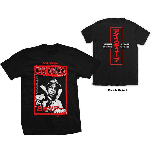 Ice Cube | Official Band T-Shirt | Kanji Peace Sign (Back Print)