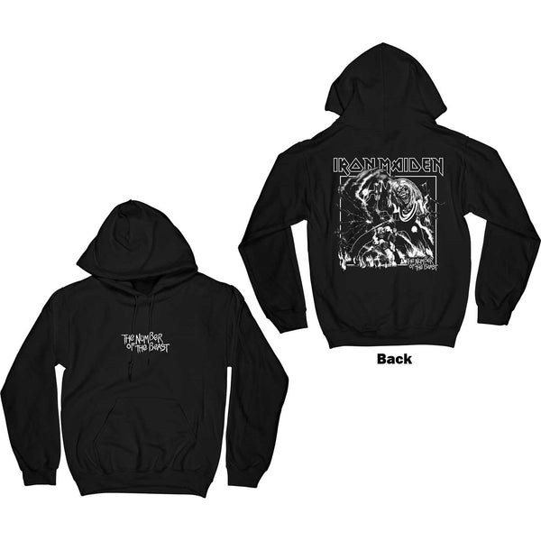 Iron Maiden Unisex Pullover Hoodie: Number of the Beast One Colour (back print)