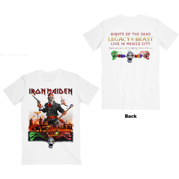 Iron Maiden | Official Band T-Shirt | Legacy of the Beast Live In Mexico City (Back Print)