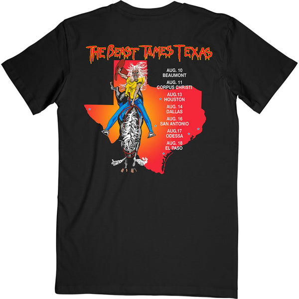 Iron Maiden | Official Band T-Shirt | The Beast Tames Texas (Back Print)