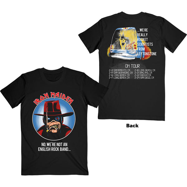 Iron Maiden | Official Band T-Shirt | Not An English Rock Band (Back Print)