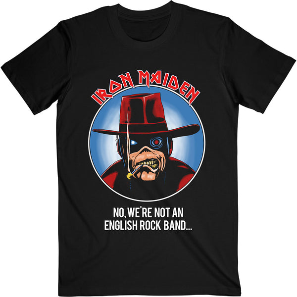 Iron Maiden | Official Band T-Shirt | Not An English Rock Band (Back Print)