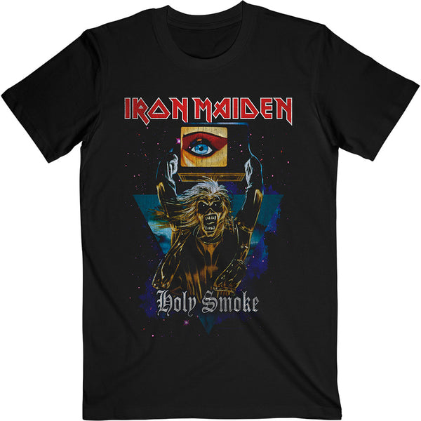 Iron Maiden | Official Band T-Shirt | Holy Smoke Space Triangle