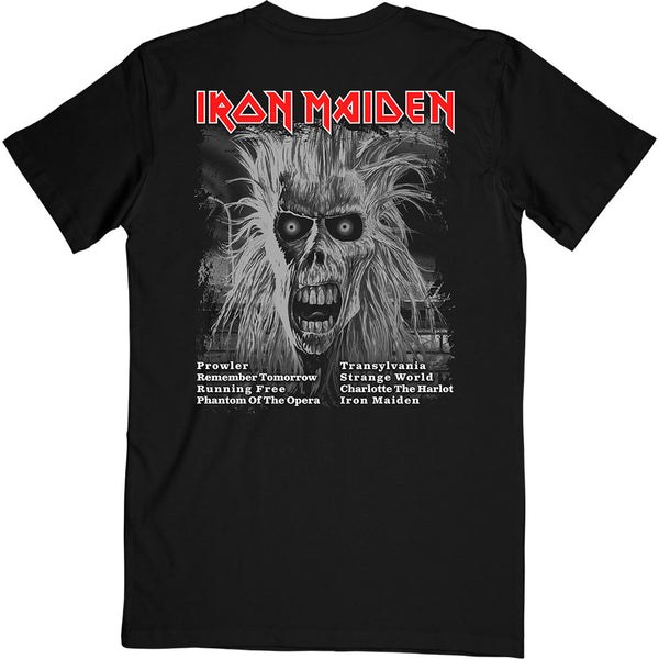 Iron Maiden | Official Band T-shirt | First Album Track list V.3. (Back Print)