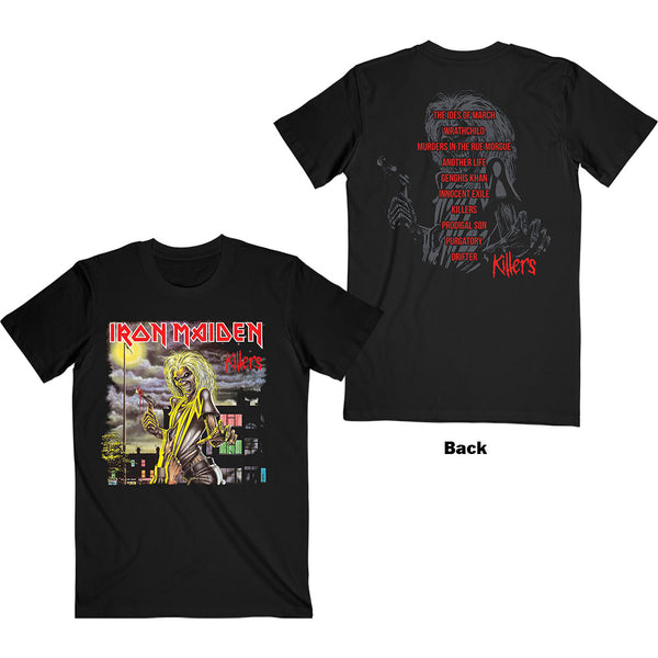 Iron Maiden | Official Band T-Shirt | Killers V.2. Album Track list (Back Print)