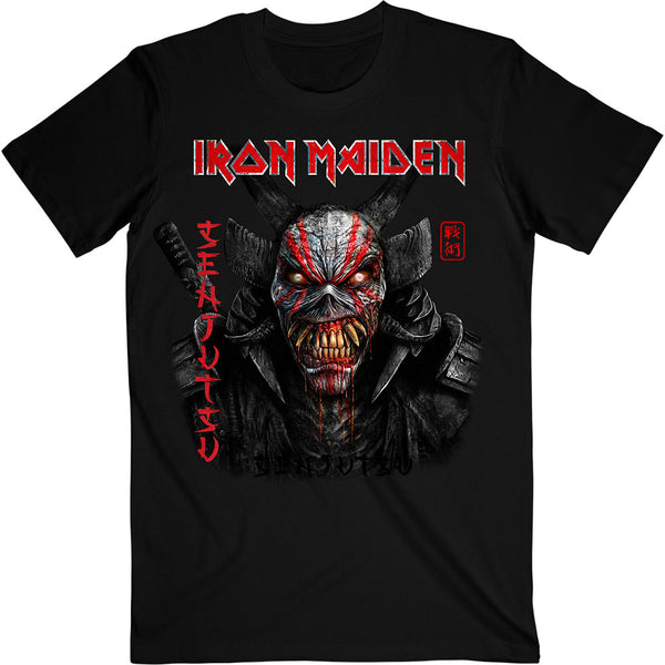 Iron Maiden | Official Band T-Shirt | Senjutsu Black Cover Vertical Logo