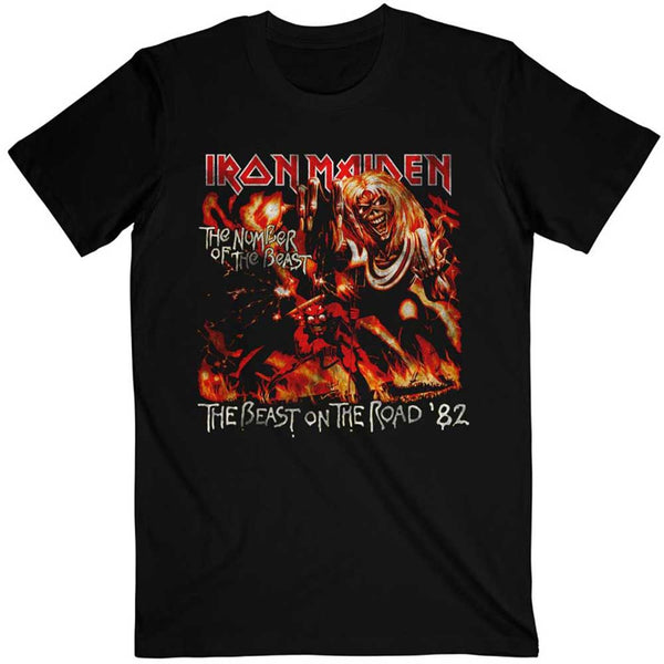 Iron Maiden | Official Band T-Shirt | Number of the Beast The Beast On The Road Vintage