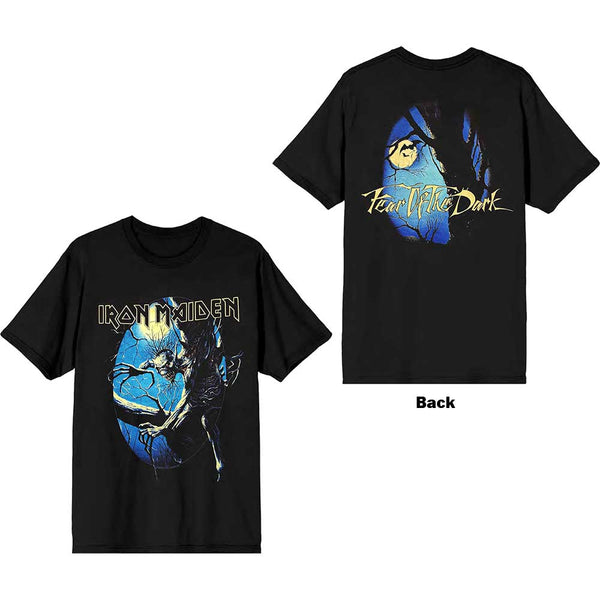 Iron Maiden | Official Band T-shirt | Fear of the Dark Oval Eddie Moon (Back Print)
