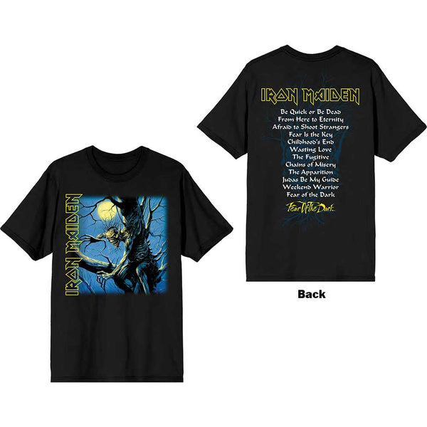 Iron Maiden | Official Band T-Shirt | Fear of the Dark Album Tracklisting (Back Print)