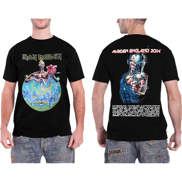 Iron Maiden | Official Band T-Shirt | England 2014 Tour (Back Print)