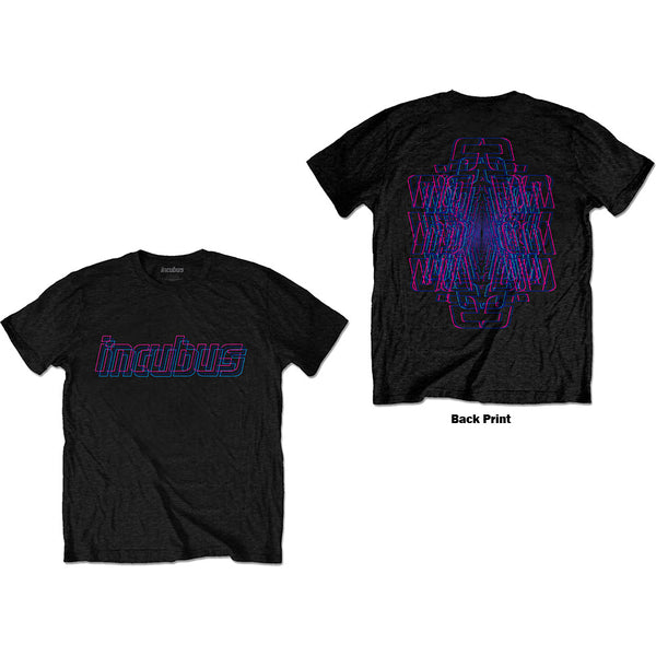 Incubus | Official Band T-Shirt | Trippy Neon (Back Print)