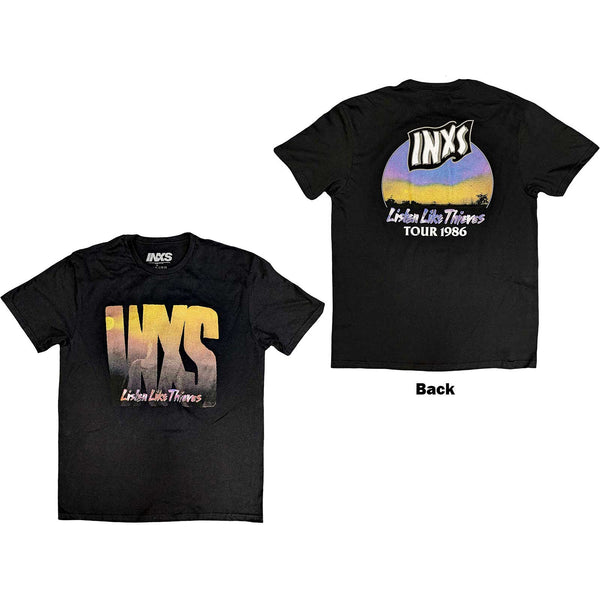 INXS | Official Band T-Shirt | Listen Like Thieves Tour (Back Print)