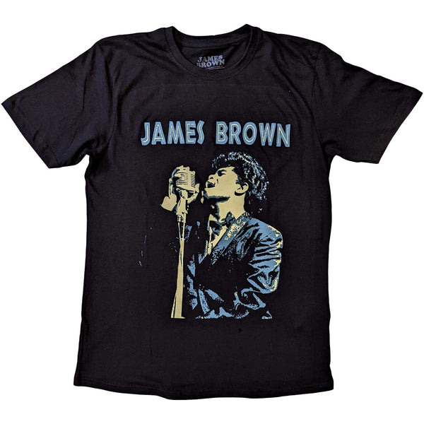 James Brown | Official Band T-Shirt | Holding Mic