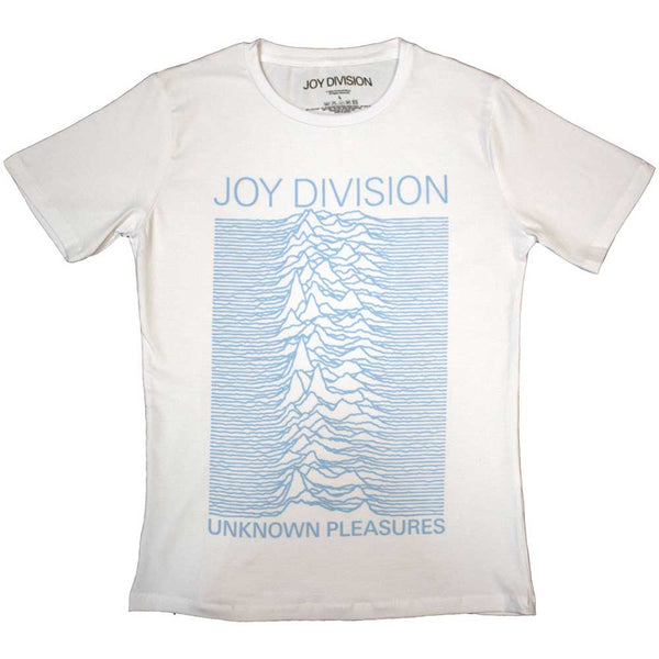 Joy Division | Official Band Ladies T-Shirt | Unknown Pleasures FP white