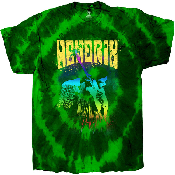 Jimi Hendrix | Official Band T-Shirt | Hear The Vibe (Dip-Dye)