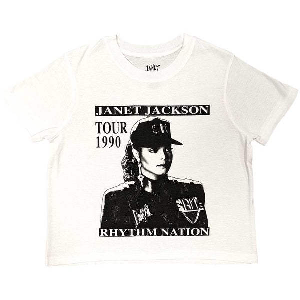 Janet Jackson | Official Band Ladies Crop Top | Rhythm Nation