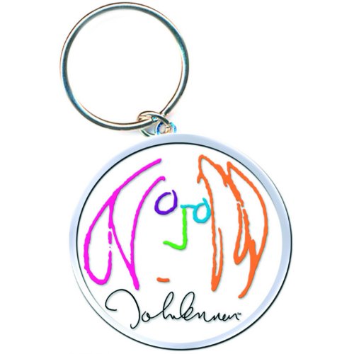 John Lennon Keychain: Self Portrait (Enamel In-fill)