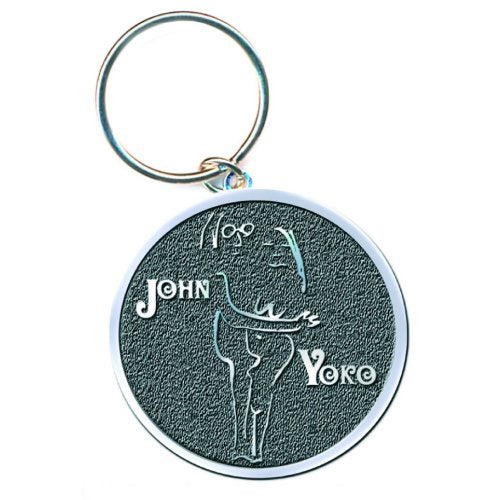 John Lennon Keychain: John & Yoko (Die-cast Relief)