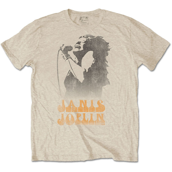 Janis Joplin | Official Band T-Shirt | Working The Mic