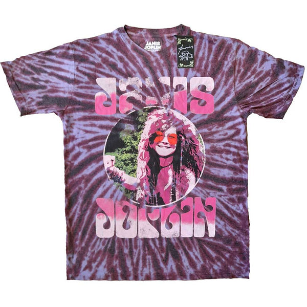 Janis Joplin | Official Band T-Shirt | Pink Shades (Wash Collection)