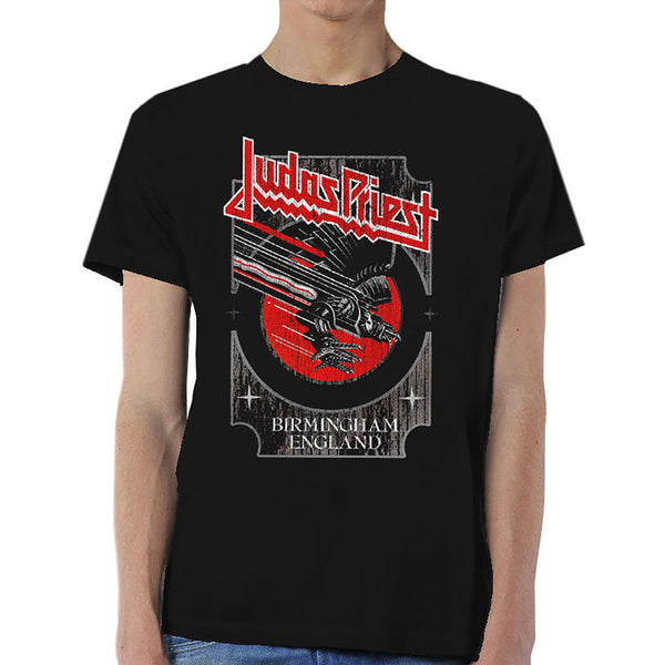 Judas Priest | Official Band T-Shirt | Silver and Red Vengeance