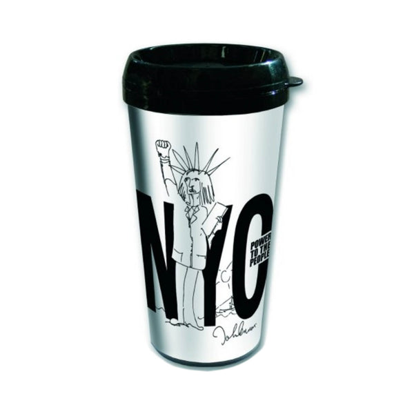 John Lennon Gift Set with boxed Coffee Mug, Travel Mug, Keychain, Fridge Magnet