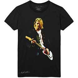Kurt Cobain Unisex Tee: Guitar Photo Colour