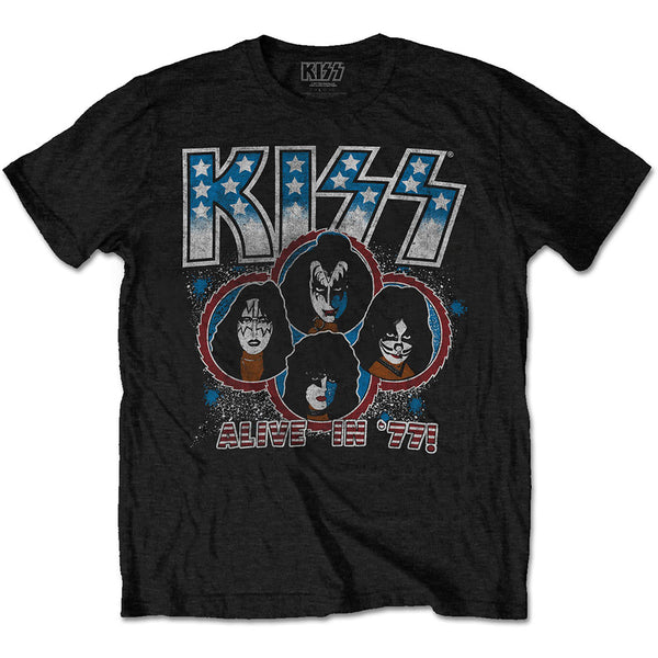 KISS | Official Band T-Shirt | Alive In '77