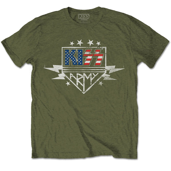 KISS | Official Band T-Shirt | Army Lightning