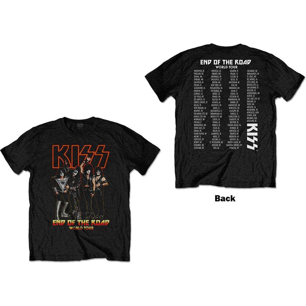 KISS Unisex Tee: End Of The Road Tour (Back Print)