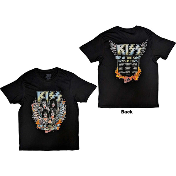 KISS Unisex | Official Band T-Shirt | End Of The Road Wings (Back Print)