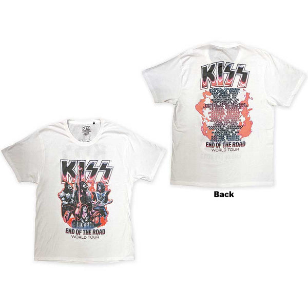 KISS | Official Band T-Shirt | End Of The Road Band Playing (Back Print)