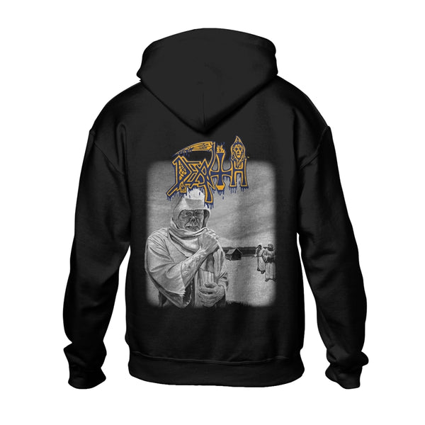 Death Unisex Hooded Top: Leprosy (back print)